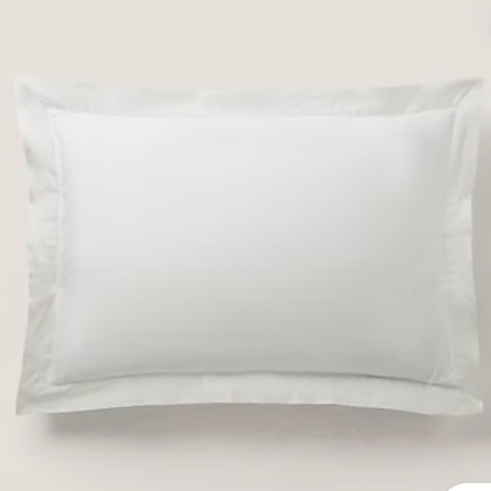 Ralph Lauren Organic Cotton Percale Palmer Euro Sham Tuxedo White